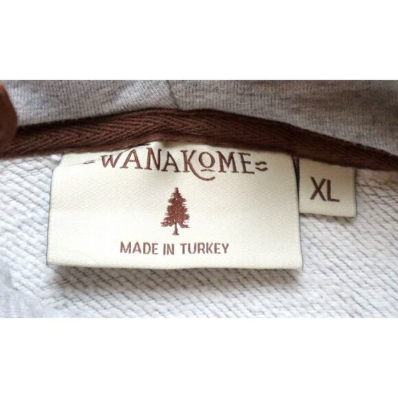Wanakome Hoodie XL Gray Cowl Neck Zip Outdoor Casual Cozy Aesthetic - Picture 3 of 9
